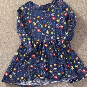 5/$15- Colorful Patterned Long Sleeve Dress